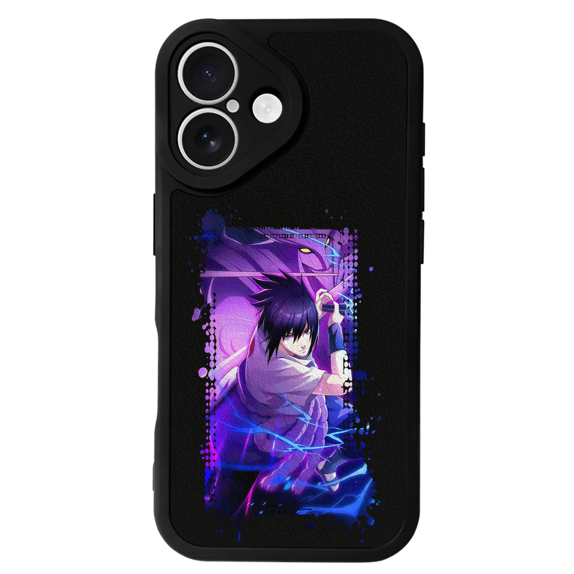 ナルト グッズ うちは サスケ - IPhone 16シリーズ対応 ・ シリコンスマホケース ・ レザー調 ・ 高精度フィット ・ 耐衝撃 ・ ワイヤレス充電対応 ・ 精密カット